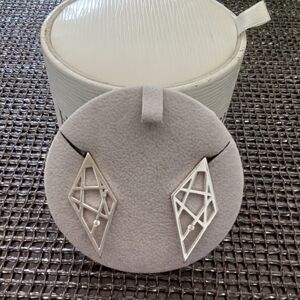 Hillberg & Berk Silver Statement Pierced Earrings